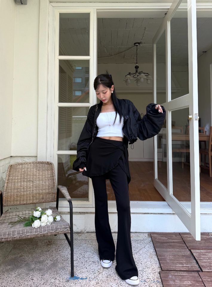 mars韓國直郵女士新款時尚熱賣推薦真品休閑褲喇叭形羅紋mars休閑褲