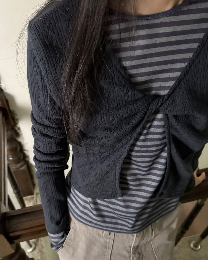 HOWDY/FACT THE NERD東大門實拍女士新品熱賣人氣長袖T恤HOWDY/FACT THE NERD長袖T恤