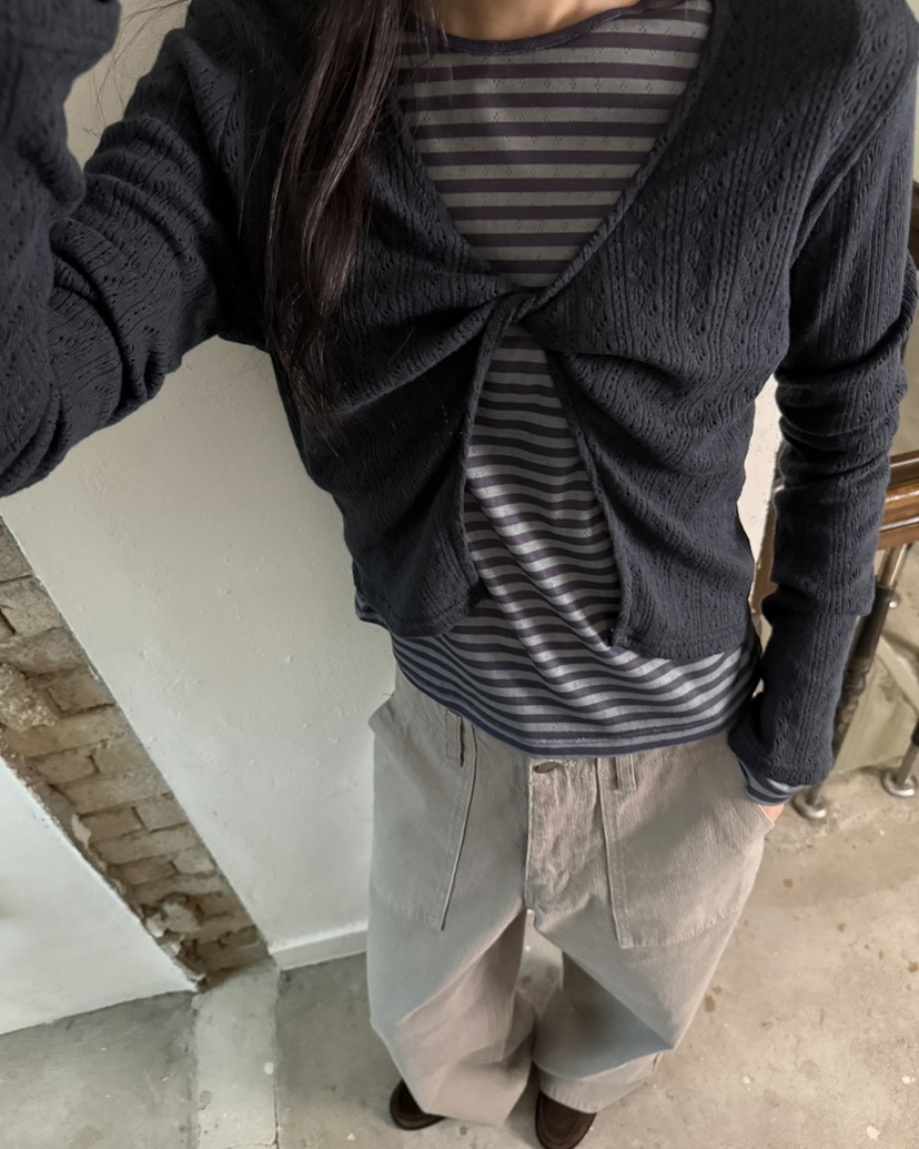 HOWDY/FACT THE NERD東大門實拍女士新品熱賣人氣長袖T恤HOWDY/FACT THE NERD長袖T恤