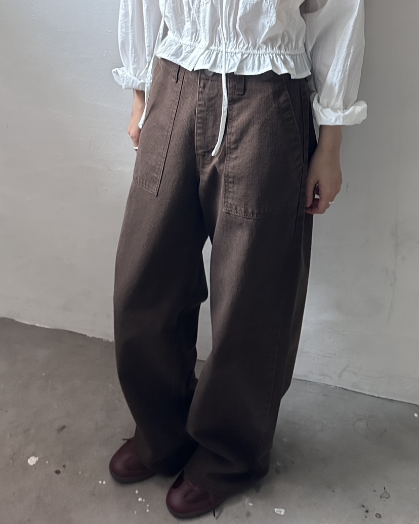 HOWDY/FACT THE NERD韓國直郵女裝新款時尚牛仔褲棉布HOWDY/FACT THE NERD牛仔褲圖色1
