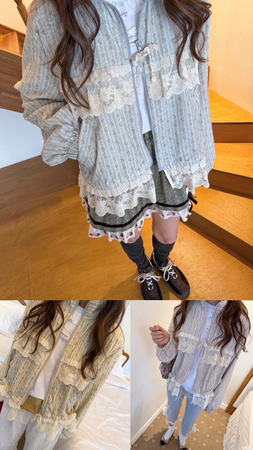BOUTIQUE-L韓國直郵女裝新款熱賣時尚人氣推薦休閑夾克小花BOUTIQUE-L夾克