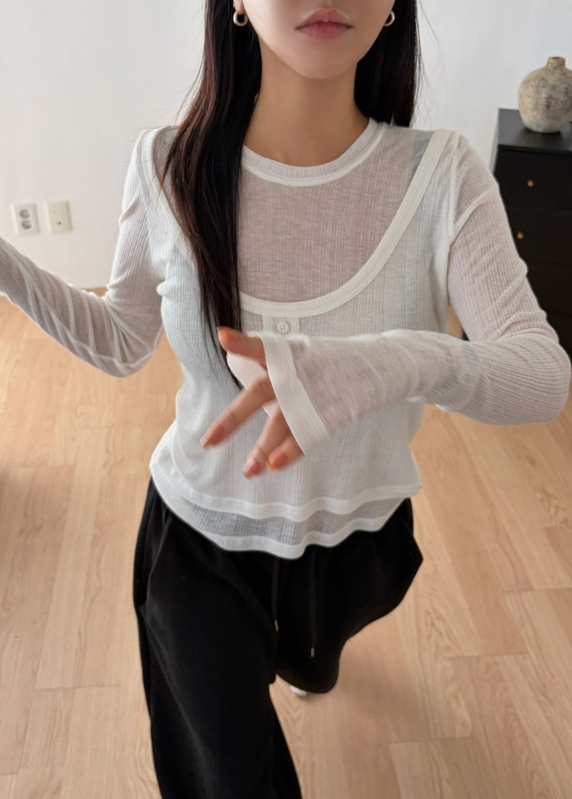 BYRING東大門實拍女士新品推薦真品時尚休閑熱賣人氣長袖T恤BYRING長袖T恤