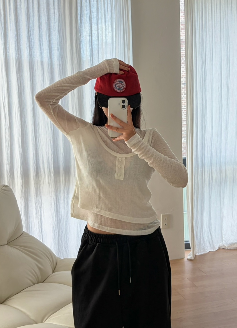 BYRING東大門實拍女士新品推薦真品時尚休閑熱賣人氣長袖T恤BYRING長袖T恤