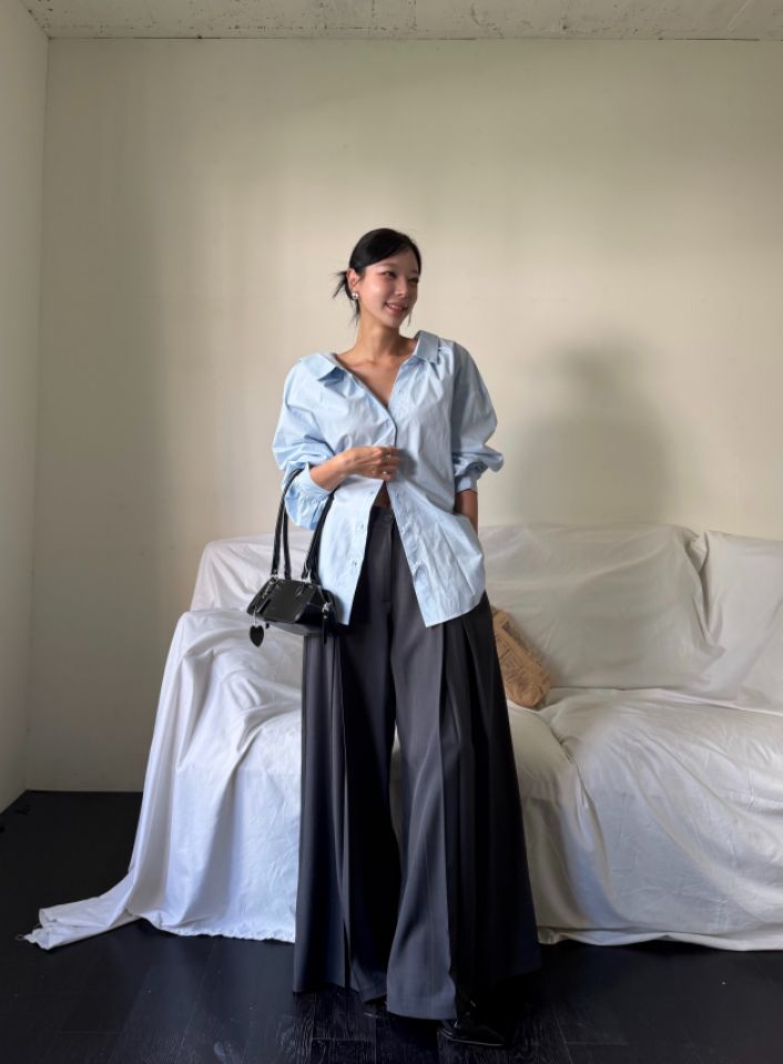 mars韓國代購女士新品人氣休閑熱賣職業時尚襯衫蕾絲衫開衩mars襯衫/蕾絲衫