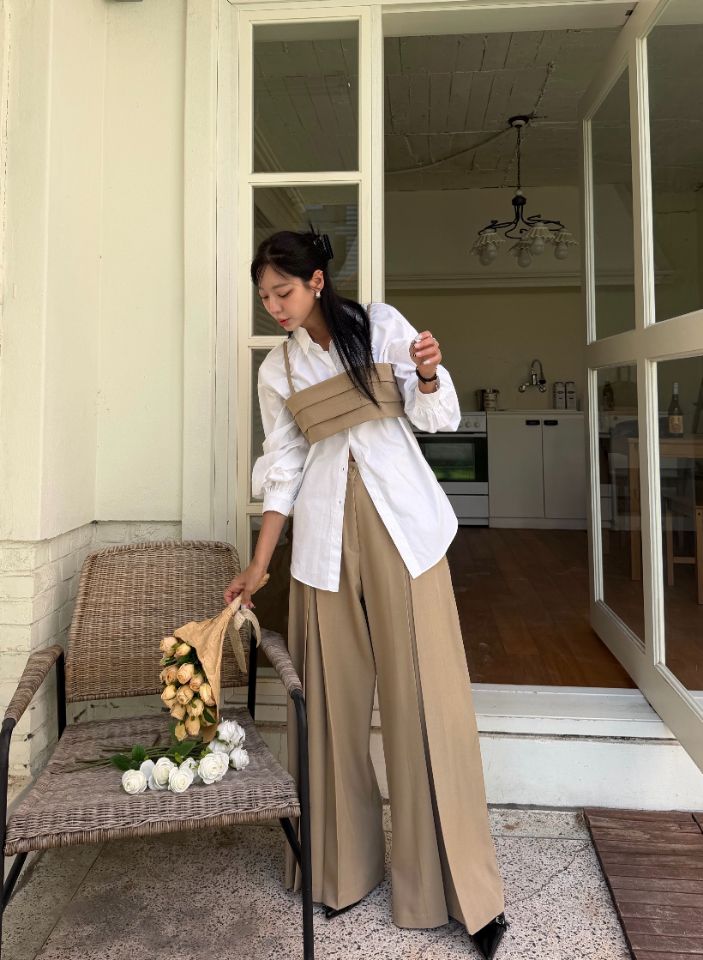 mars韓國代購女士新品人氣休閑熱賣職業時尚襯衫蕾絲衫開衩mars襯衫/蕾絲衫