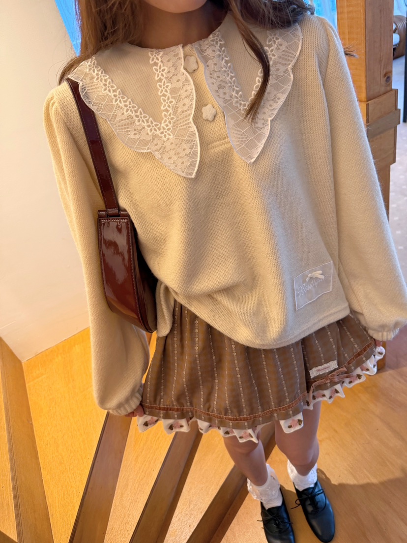 BOUTIQUE-L東大門實拍女裝新品推薦時尚真品休閑短裙刺繡BOUTIQUE-L短裙