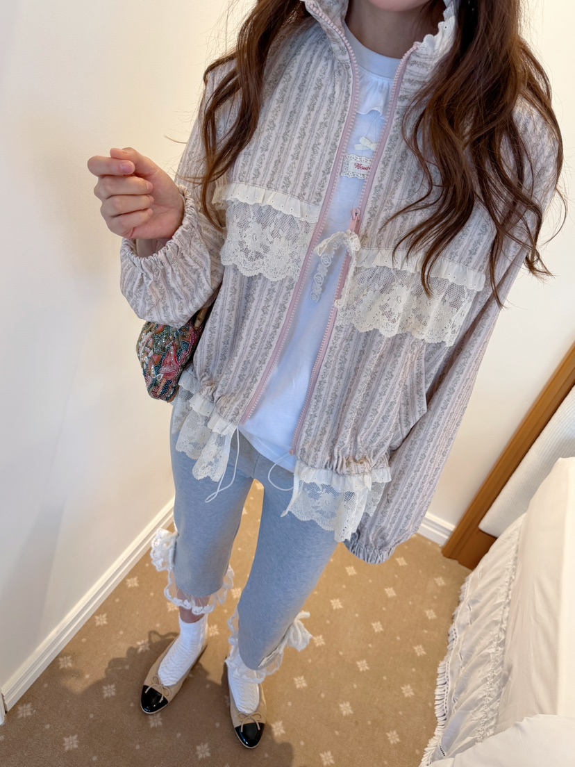 BOUTIQUE-L韓國代購女士新款休閑時尚打底褲鯊魚褲柔軟褶邊BOUTIQUE-L打底褲/鯊魚褲