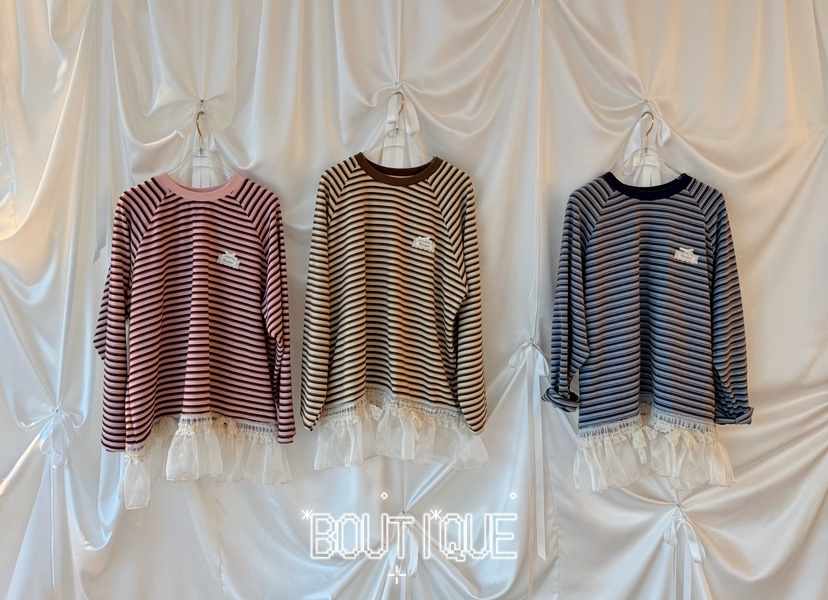 BOUTIQUE-L東大門代購女士新款時尚推薦熱賣休閑長袖T恤BOUTIQUE-L長袖T恤