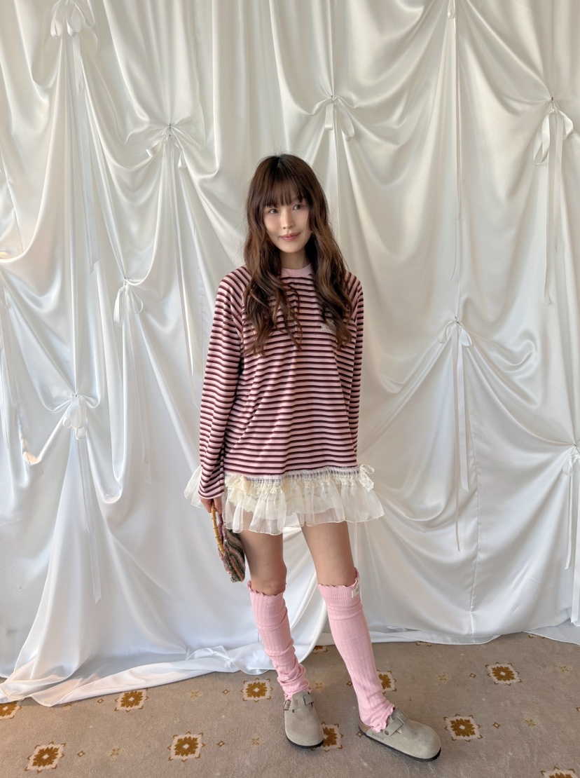 BOUTIQUE-L東大門代購女士新款時尚推薦熱賣休閑長袖T恤BOUTIQUE-L長袖T恤圖色1