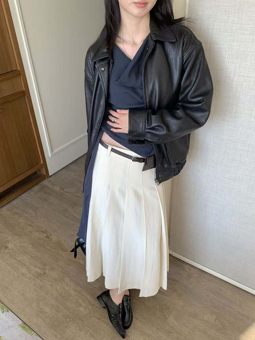 LOFN東大門實拍女裝新款時尚人氣熱賣休閑推薦真品皮衣LOFN皮衣