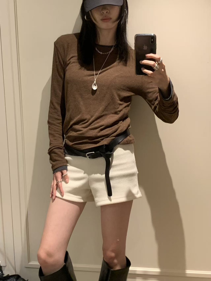 LOFN韓國直郵女裝新款時尚人氣真品推薦休閑熱賣長袖T恤LOFN長袖T恤
