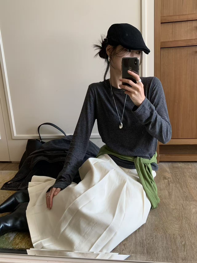 LOFN韓國直郵女裝新款時尚人氣真品推薦休閑熱賣長袖T恤LOFN長袖T恤