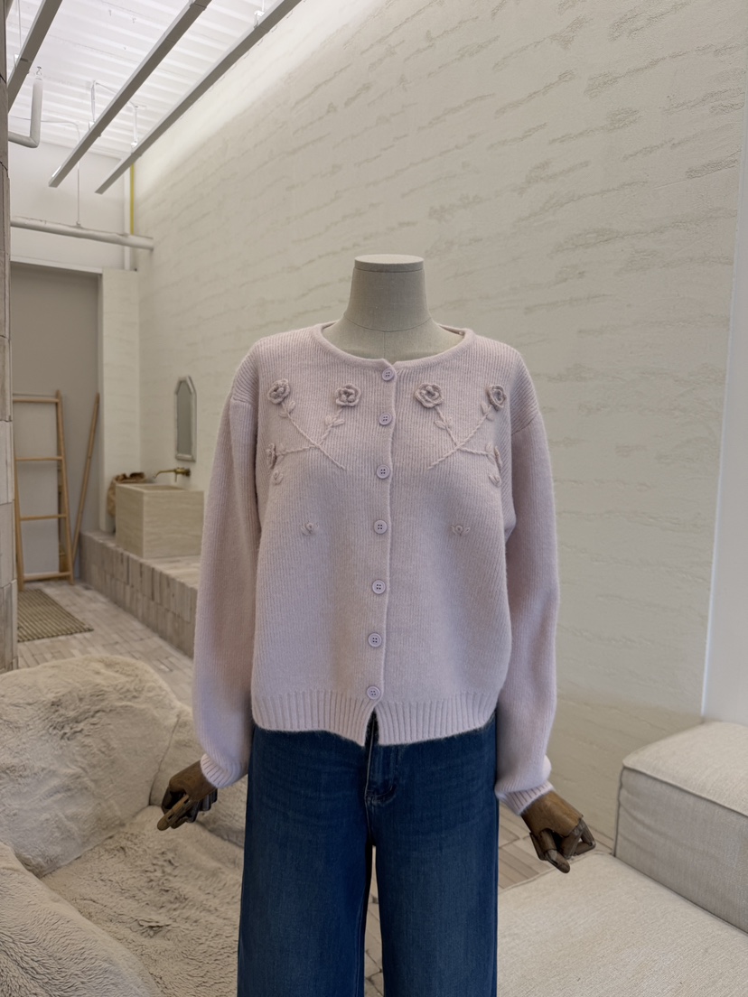 LAUNDRY韓國代購女士新款真品休閑時尚人氣針織衫刺繡開衫LAUNDRY針織衫