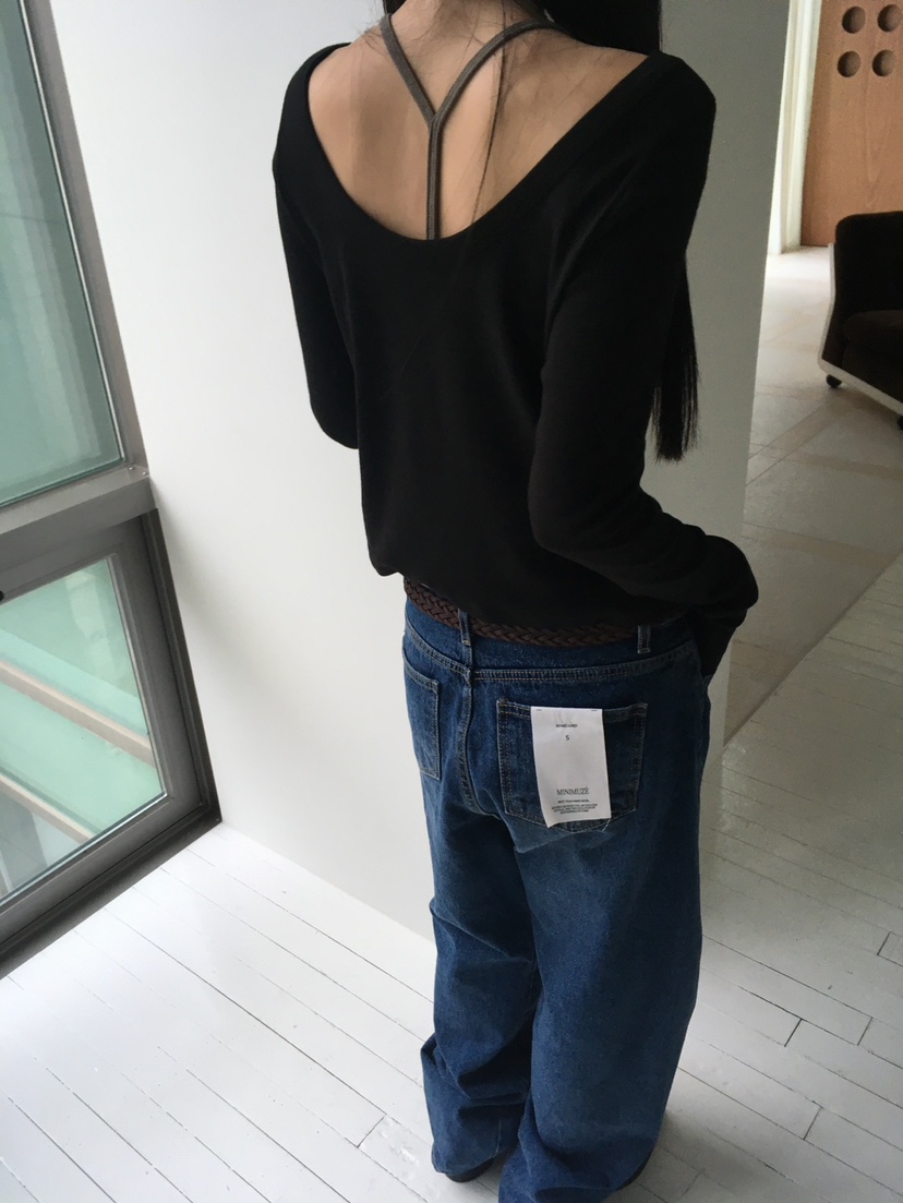MINIMUZE東大門實拍女裝新品推薦真品時尚職業牛仔褲經典MINIMUZE牛仔褲