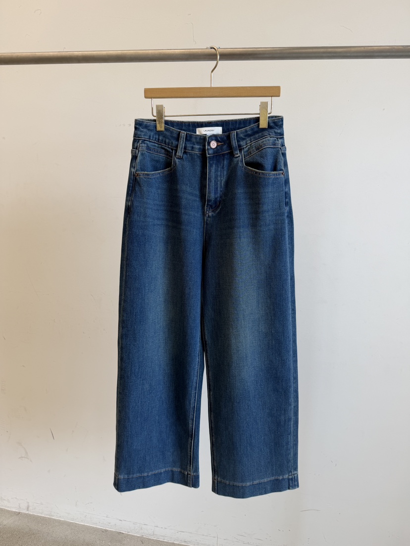 LAUNDRY韓國直郵女裝新款熱賣推薦人氣牛仔褲直筒牛仔彈力LAUNDRY牛仔褲圖色1