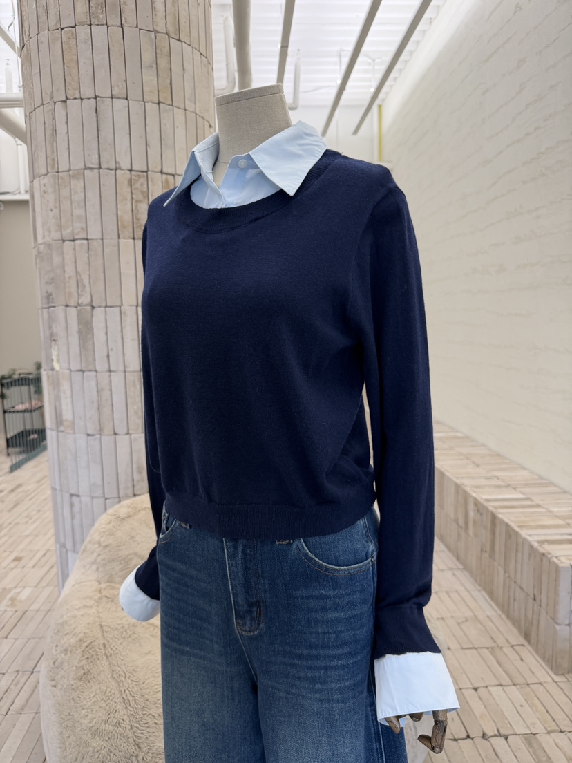 LAUNDRY韓國直郵女士新品真品推薦熱賣時尚人氣針織衫翻領LAUNDRY針織衫