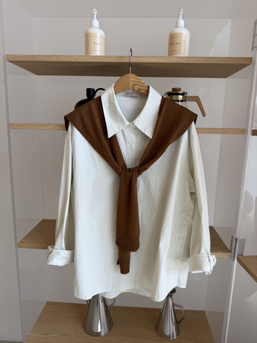 LAUNDRY東大門實拍女裝新品推薦真品時尚襯衫蕾絲衫披肩套裝LAUNDRY襯衫/蕾絲衫圖色1