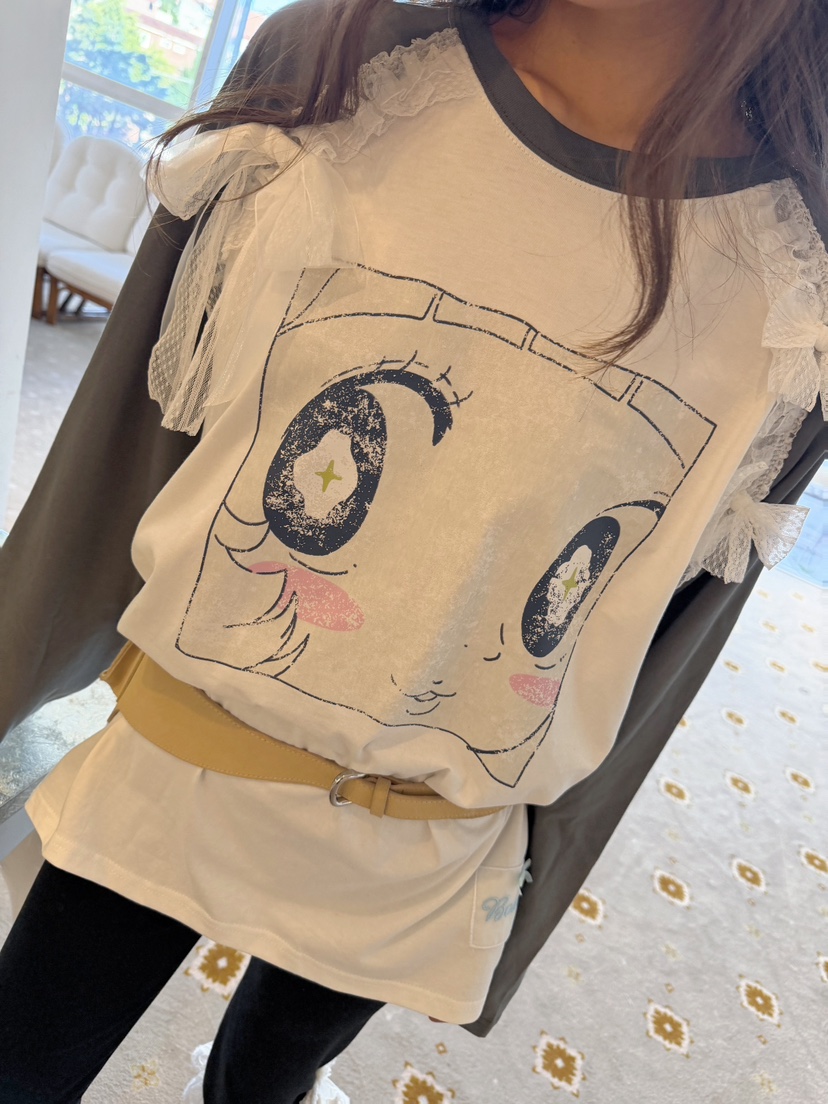 BOUTIQUE-L韓國代購女裝新品熱賣人氣休閑推薦時尚長袖T恤BOUTIQUE-L長袖T恤