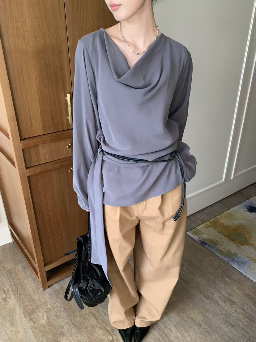 LOFN韓國代購女裝新品真品職業時尚人氣推薦休閑襯衫蕾絲衫LOFN襯衫/蕾絲衫