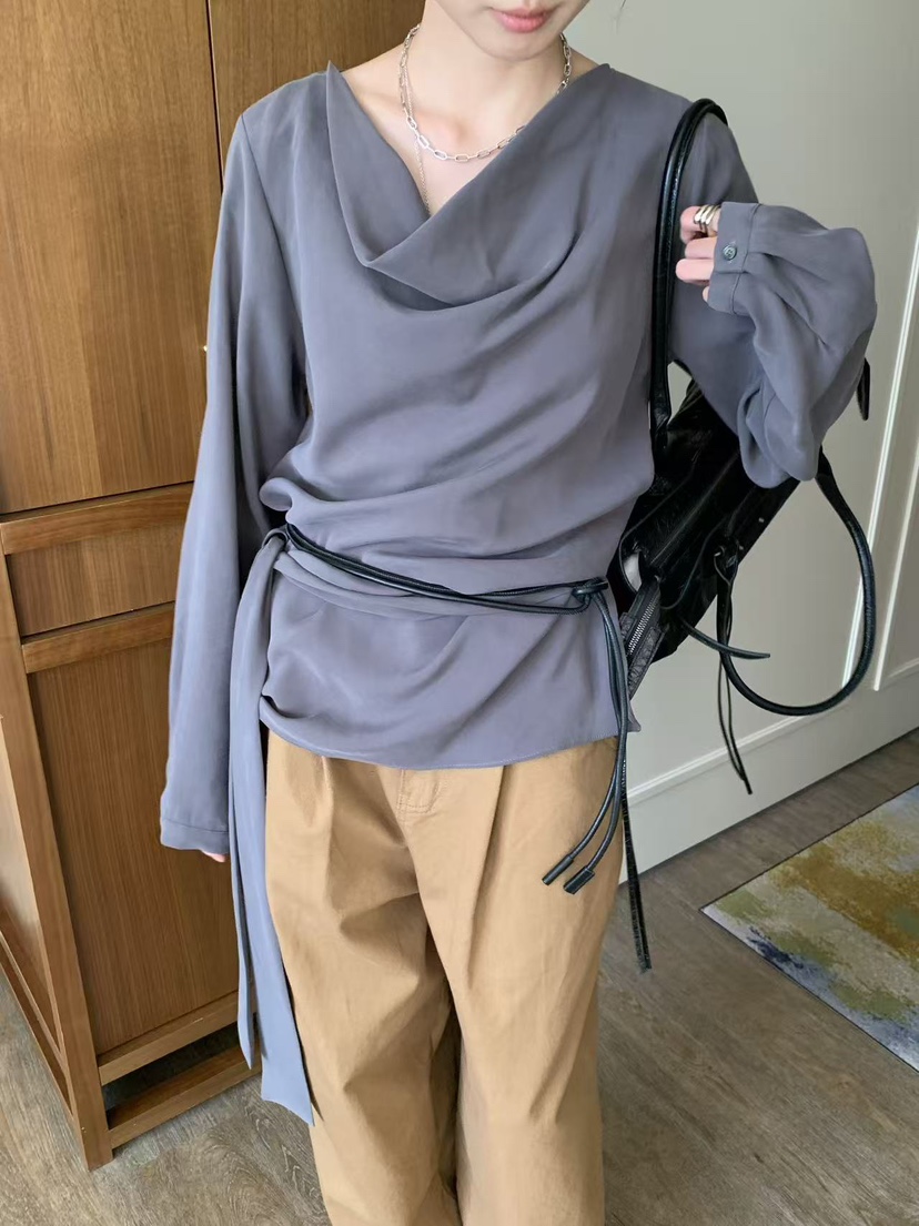LOFN韓國代購女裝新品真品職業時尚人氣推薦休閑襯衫蕾絲衫LOFN襯衫/蕾絲衫