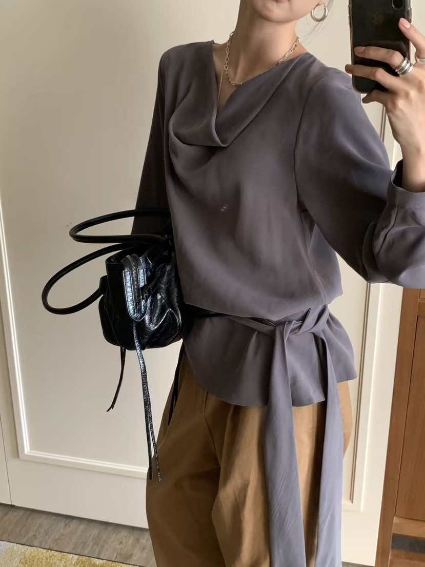 LOFN韓國代購女裝新品真品職業時尚人氣推薦休閑襯衫蕾絲衫LOFN襯衫/蕾絲衫