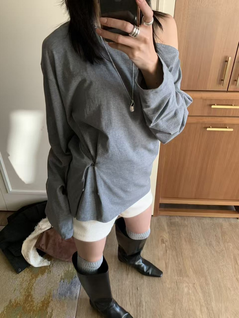 LOFN東大門代購女士新款休閑真品時尚熱賣人氣推薦長袖T恤LOFN長袖T恤