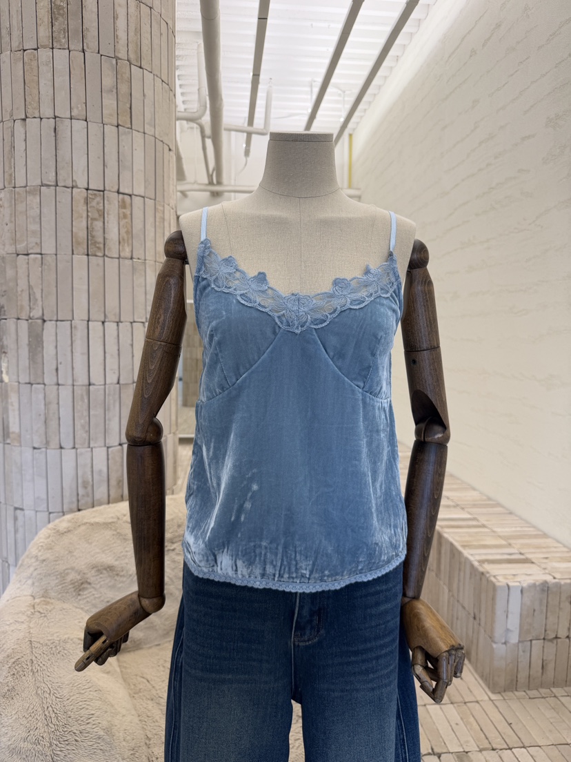 LAUNDRY東大門實拍女士新款時尚真品休閑吊帶背心天鵝絨無袖LAUNDRY吊帶/背心
