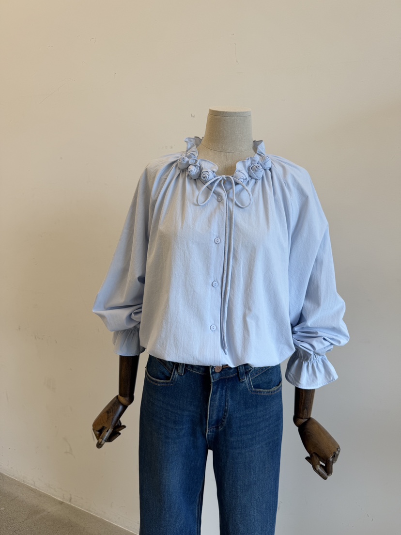 LAUNDRY韓國代購女裝新品推薦時尚人氣休閑襯衫蕾絲衫燈芯絨LAUNDRY襯衫/蕾絲衫