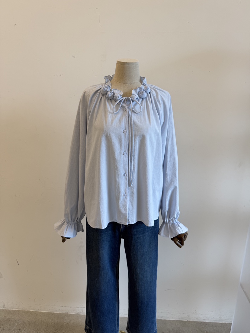 LAUNDRY韓國代購女裝新品推薦時尚人氣休閑襯衫蕾絲衫燈芯絨LAUNDRY襯衫/蕾絲衫