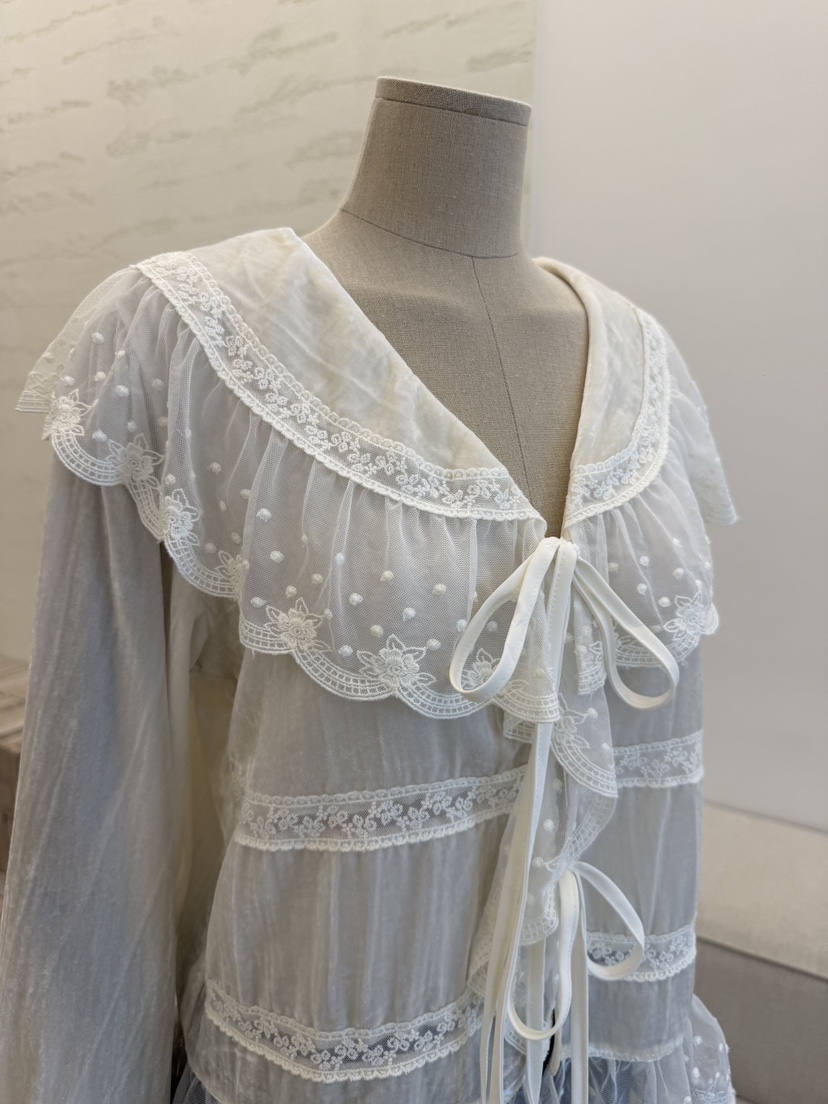 LAUNDRY韓國代購女士新品推薦時尚真品休閑襯衫蕾絲衫天鵝絨LAUNDRY襯衫/蕾絲衫