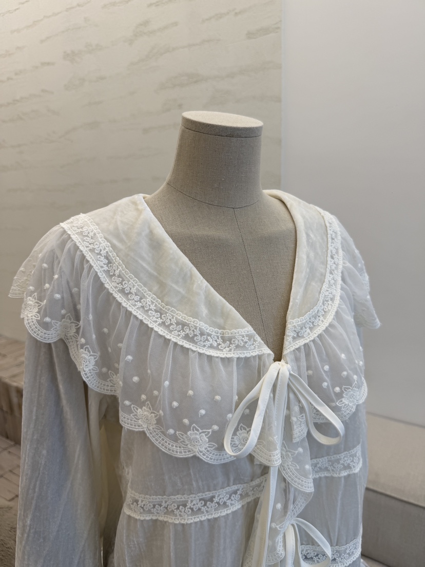 LAUNDRY韓國代購女士新品推薦時尚真品休閑襯衫蕾絲衫天鵝絨LAUNDRY襯衫/蕾絲衫