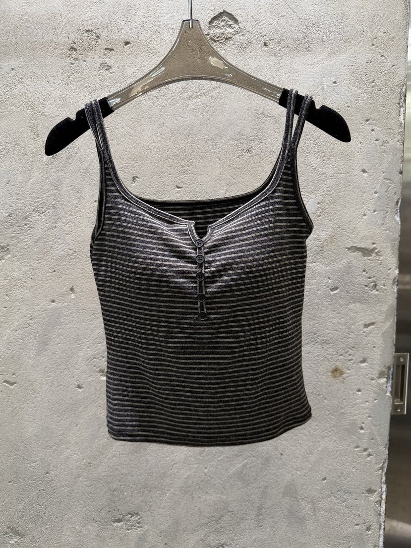 THE SIL東大門直郵女士新品真品熱賣休閑人氣吊帶背心紐扣THE SIL/1 2ILLY吊帶/背心圖色2黑