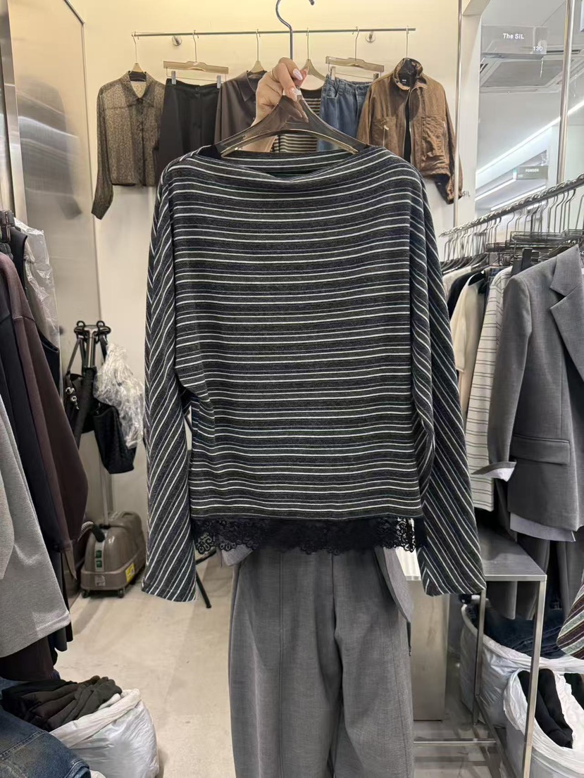 THE SIL韓國直郵女裝新品推薦熱賣人氣時尚真品休閑長袖T恤THE SIL/1 2ILLY長袖T恤圖色2黑