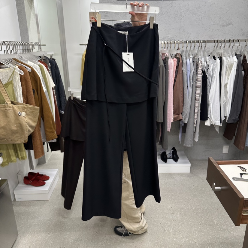 WEARABLE-L韓國代購女士新品休閑職業人氣時尚熱賣推薦裙褲WEARABLE裙褲圖色1黑色
