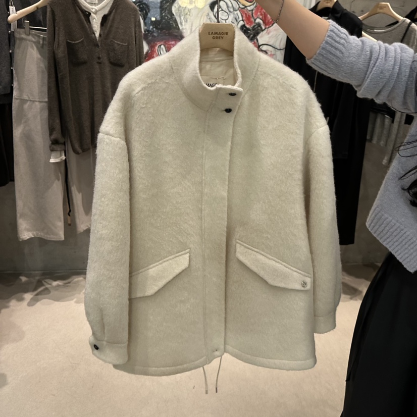 LAMAGIEPIE/LAMAGIE GREY東大門實拍女裝新品時尚短款大衣高領LAMAGIEPIE/LAMAGIE GREY短款大衣圖色1