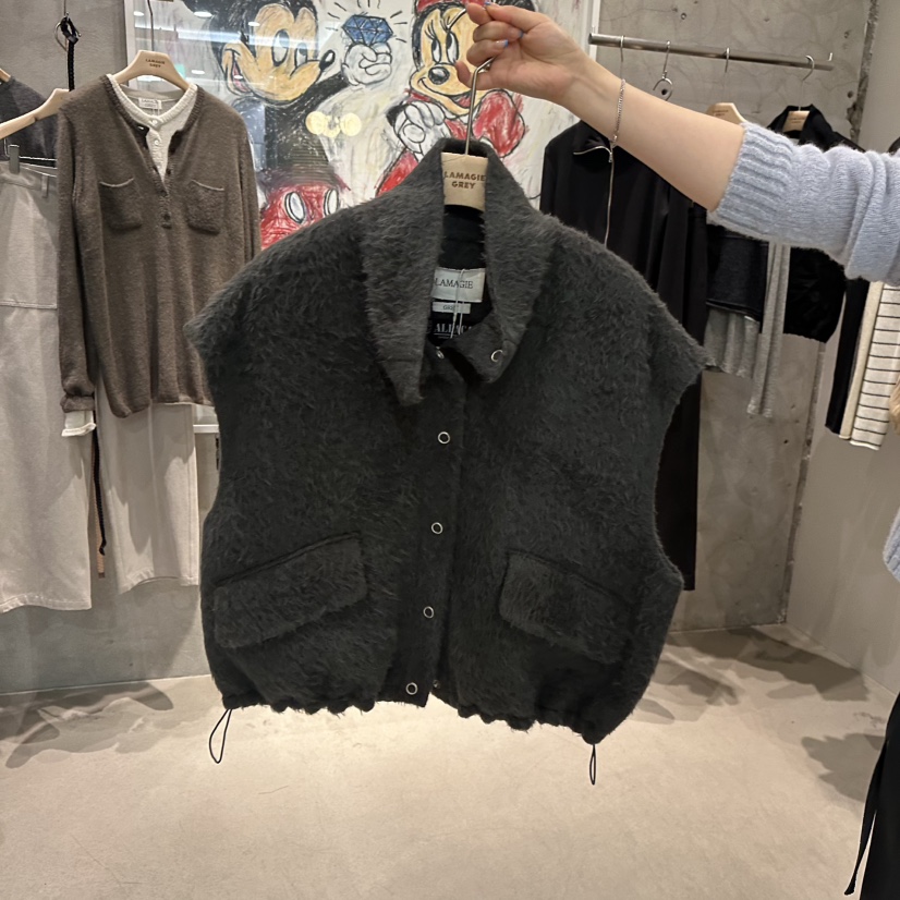 LAMAGIEPIE/LAMAGIE GREY東大門直郵女士新款休閑馬甲不含內搭LAMAGIEPIE/LAMAGIE GREY馬甲圖色2墨色