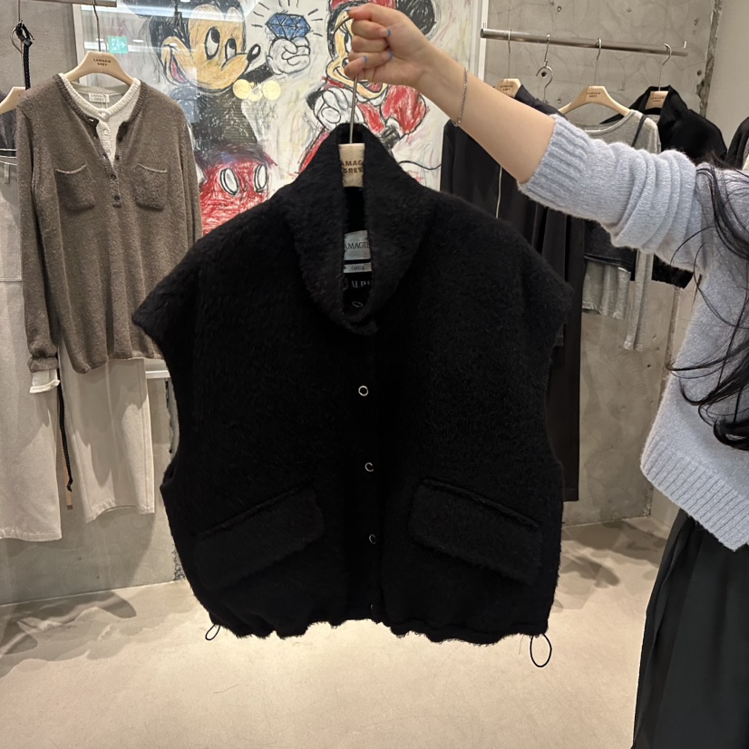 LAMAGIEPIE/LAMAGIE GREY東大門直郵女士新款休閑馬甲不含內搭LAMAGIEPIE/LAMAGIE GREY馬甲圖色3黑色