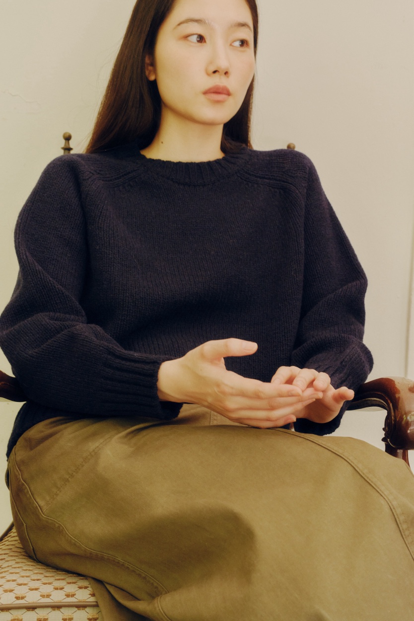 HEHR東大門實拍女裝新款休閑時尚人氣推薦真品熱賣毛衣圓領hehr-AUTOMNE毛衣