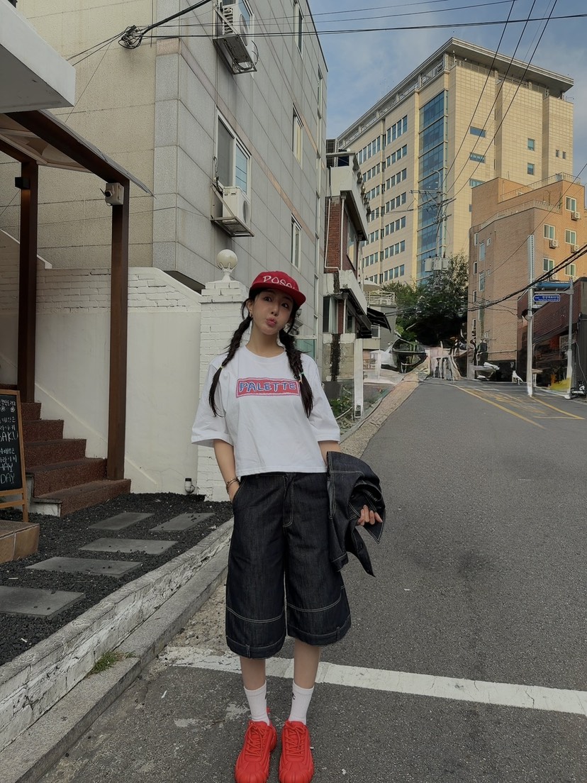 SEOUL PALETTE-Q韓國直郵女裝新款休閑真品人氣T恤露臍SEOUL PALETTE-QT恤