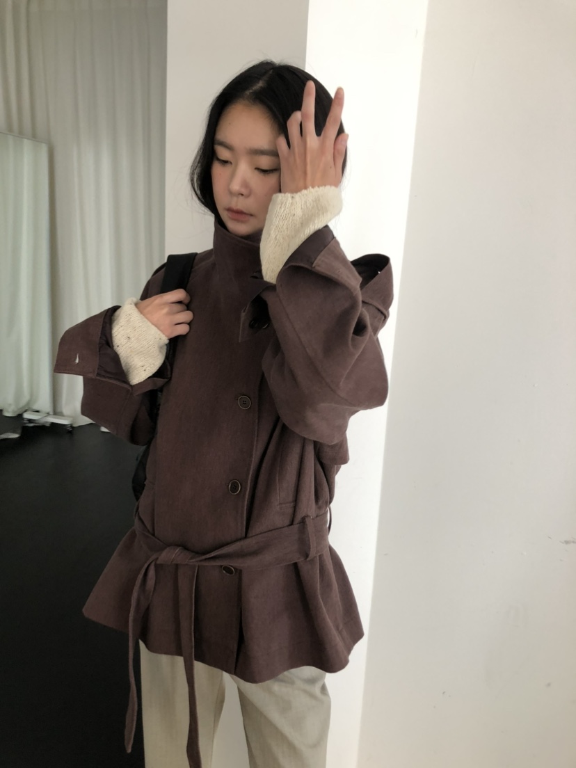 TORRE東大門代購女士新品推薦時尚熱賣真品休閑夾克含腰帶TORRE夾克
