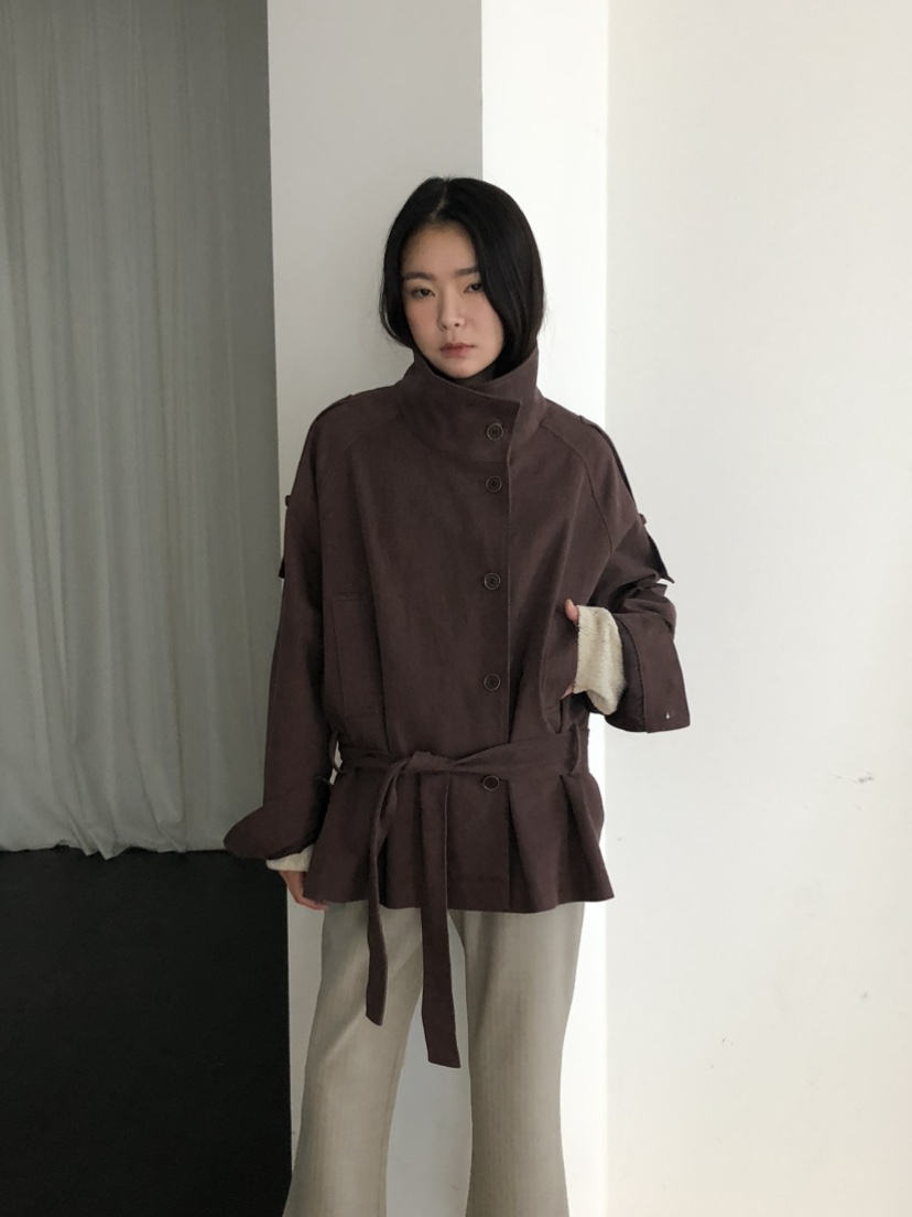 TORRE東大門代購女士新品推薦時尚熱賣真品休閑夾克含腰帶TORRE夾克