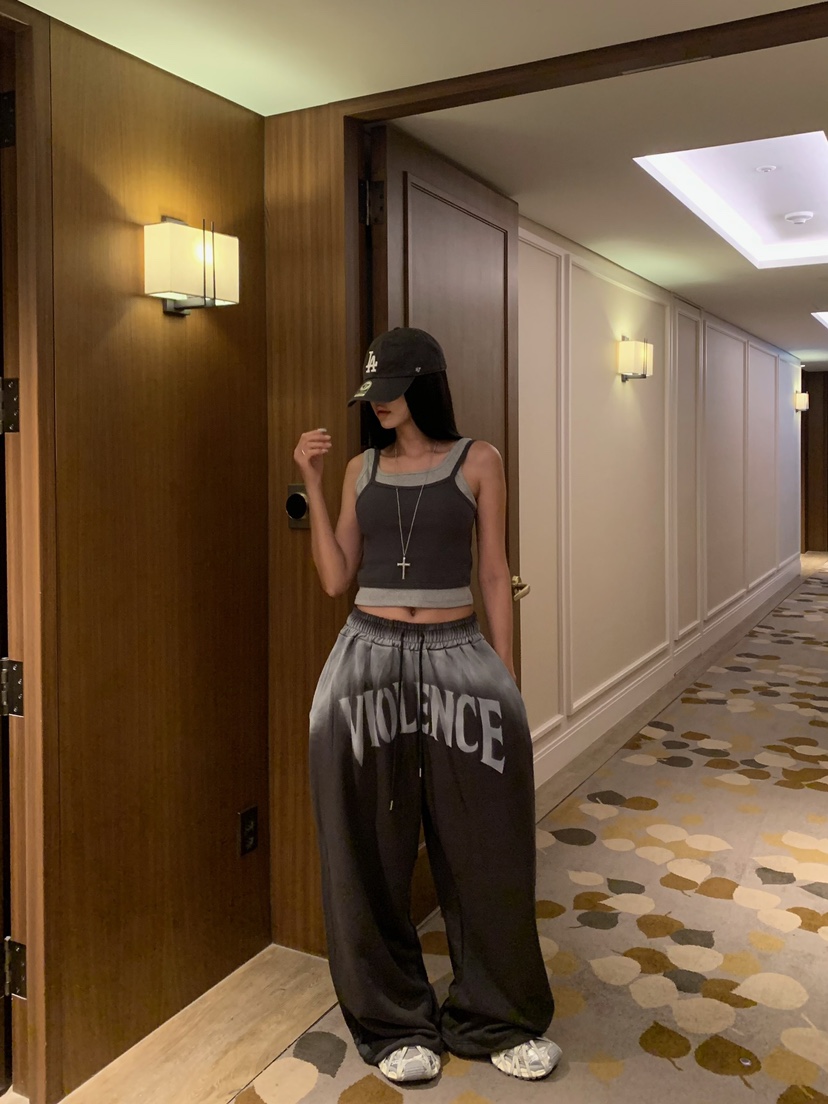 BADCALM東大門實拍女裝新品休閑真品人氣熱賣推薦休閑褲印花BADCALM休閑褲