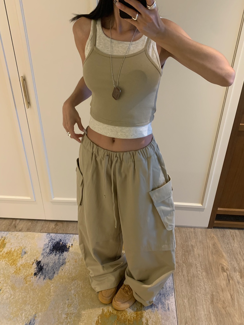 BADCALM東大門代購女士新款熱賣休閑時尚推薦休閑褲工裝褲BADCALM休閑褲