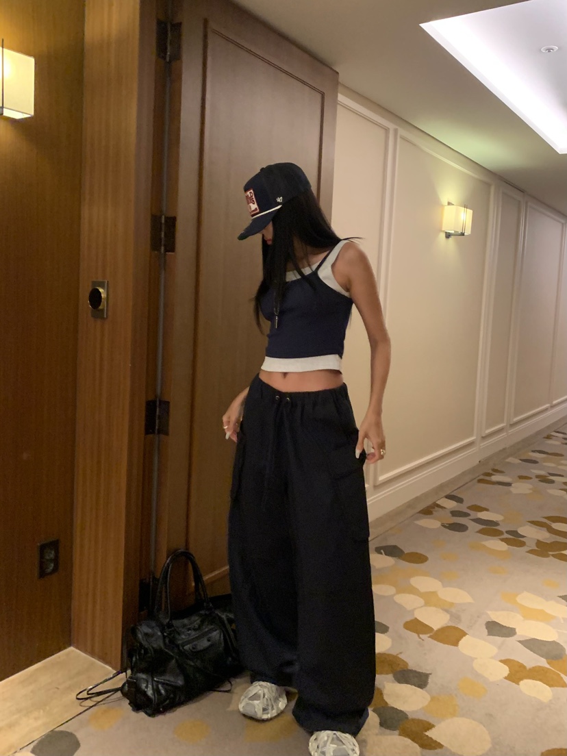 BADCALM東大門代購女士新款熱賣休閑時尚推薦休閑褲工裝褲BADCALM休閑褲