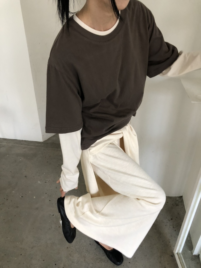 MOVENNE韓國直郵女裝新品熱賣真品時尚推薦休閑長袖T恤多層MOVENNE長袖T恤