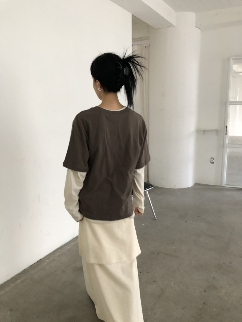 MOVENNE韓國直郵女裝新品熱賣真品時尚推薦休閑長袖T恤多層MOVENNE長袖T恤