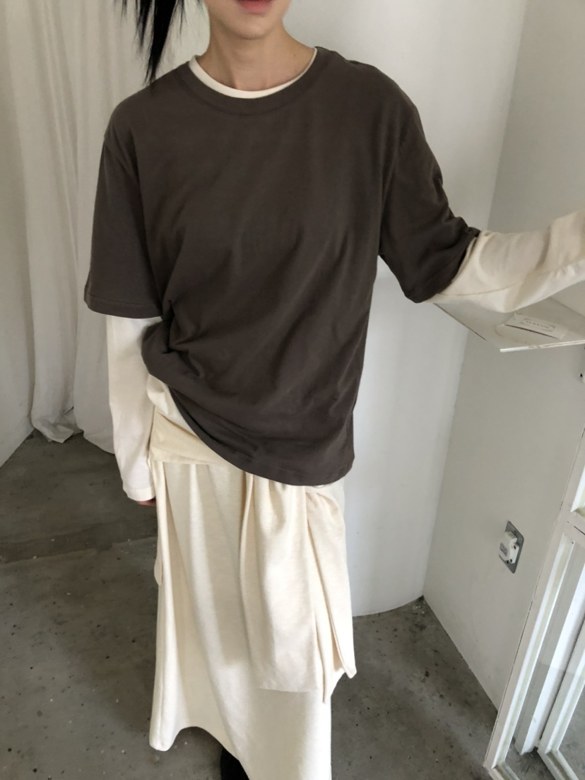 MOVENNE韓國直郵女裝新品熱賣真品時尚推薦休閑長袖T恤多層MOVENNE長袖T恤
