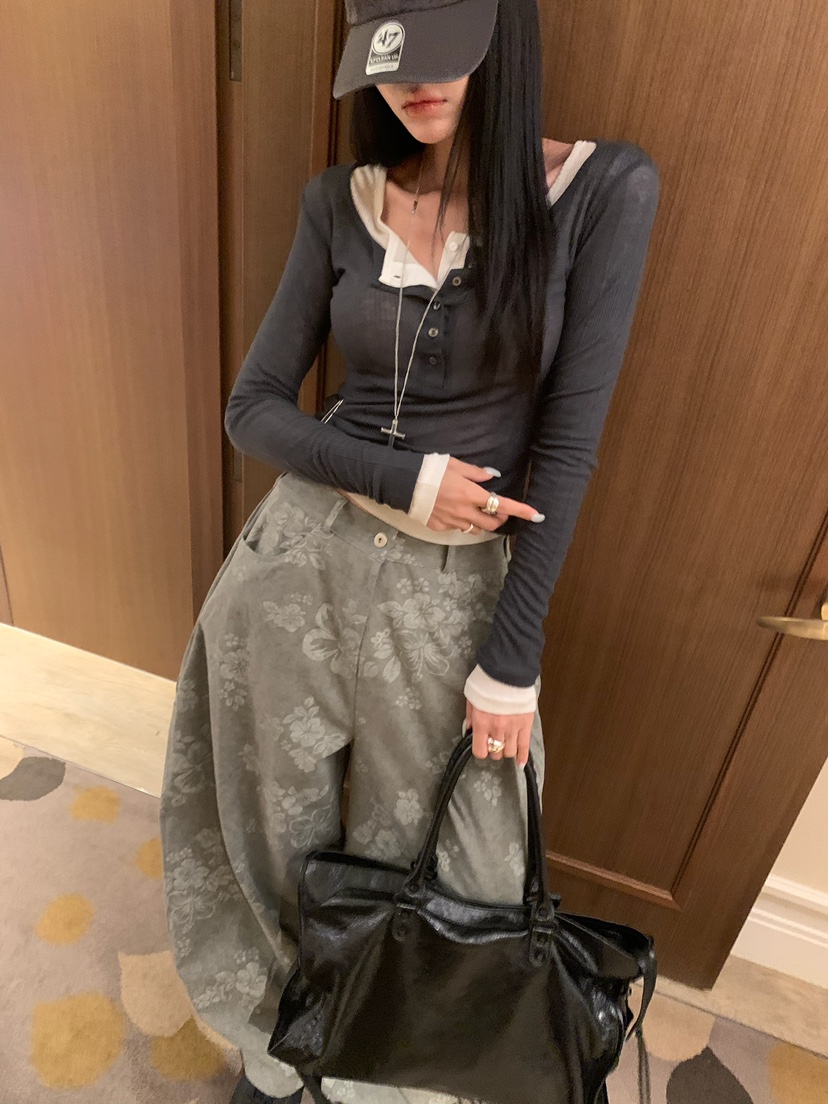 BADCALM東大門直郵女士新款時尚推薦休閑真品熱賣長袖T恤BADCALM長袖T恤