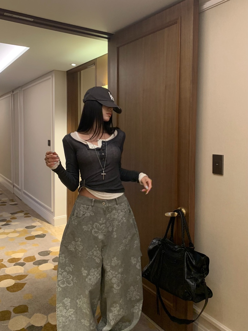 BADCALM東大門直郵女士新款時尚推薦休閑真品熱賣長袖T恤BADCALM長袖T恤