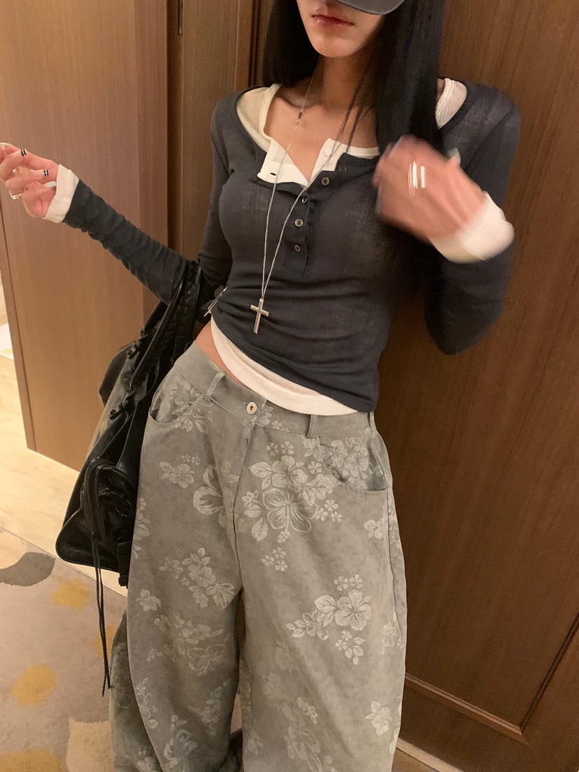 BADCALM東大門直郵女士新款時尚推薦休閑真品熱賣長袖T恤BADCALM長袖T恤